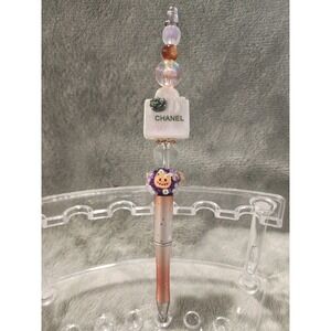 Beaded Halloween Pumpkin Chanel Inspired Designer‎ Pen Decorative